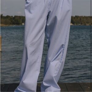 Daily Drills Blue and White Striped double layered Pointelle pants